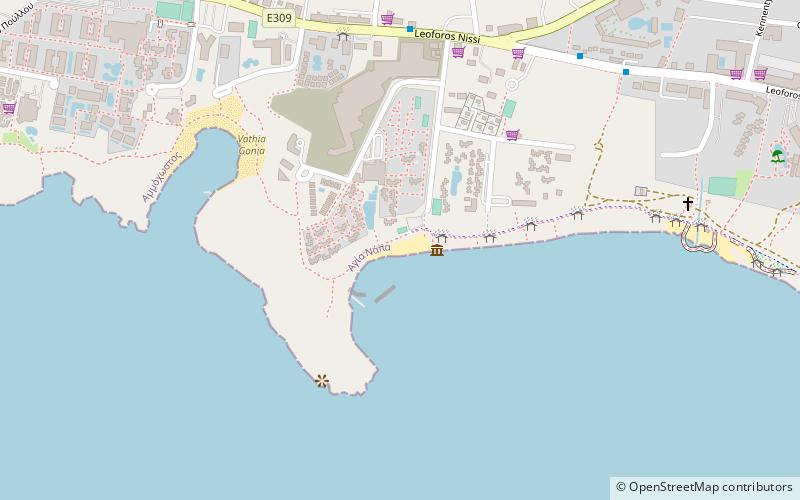 Pernera Beach location map