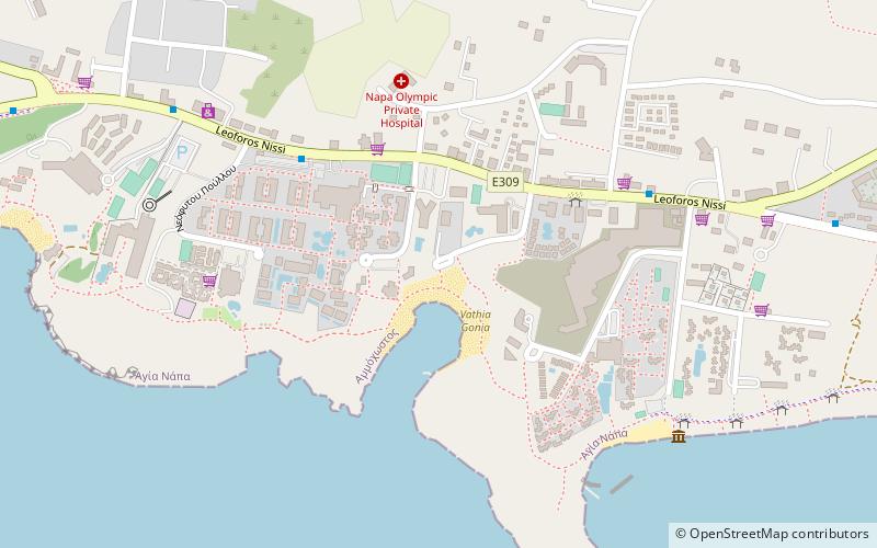 vathia gonia beach ayia napa location map