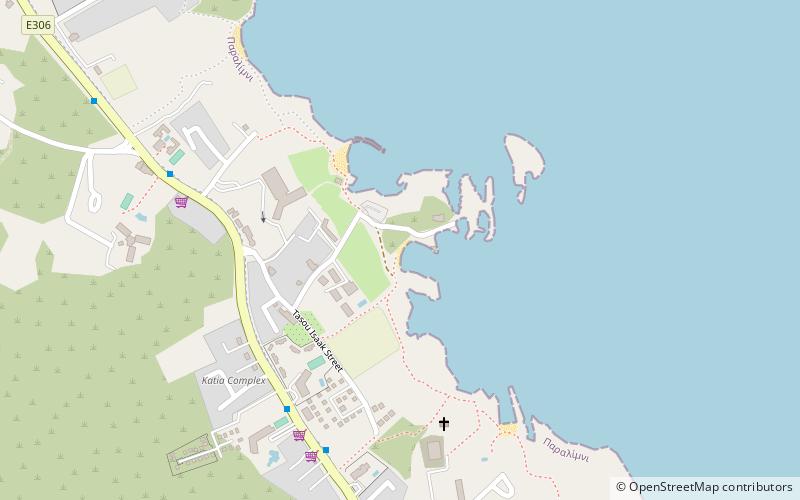 nissia bay beach protaras location map