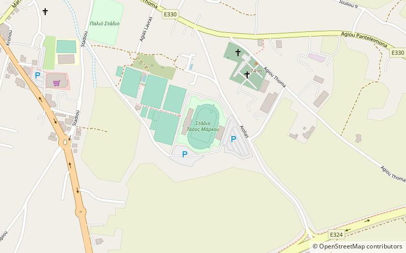 Paralimni Stadium location map