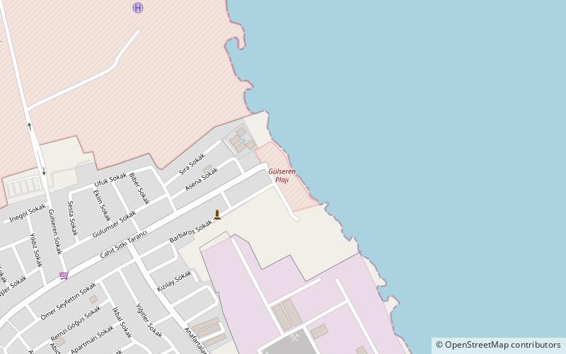 gulseren plaji location map