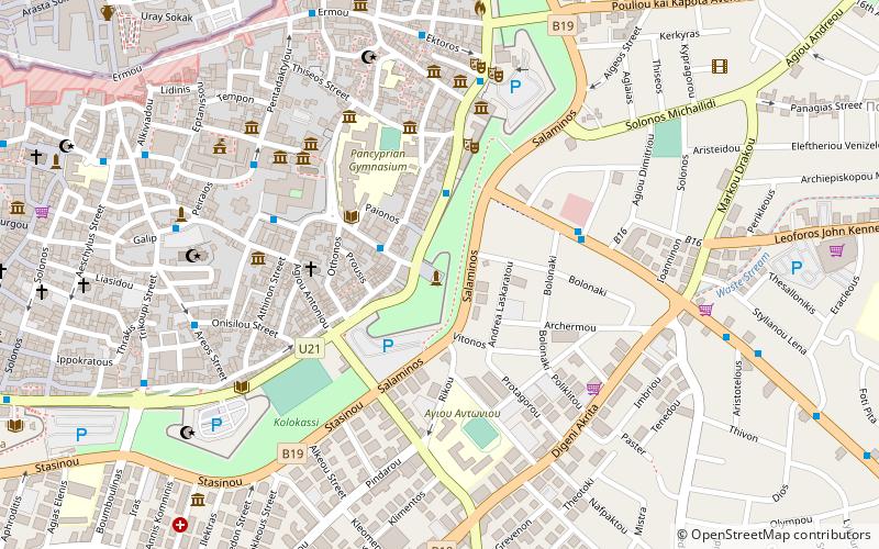 Walls of Nicosia location map