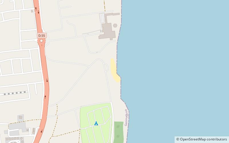 kocareis beach famagusta location map