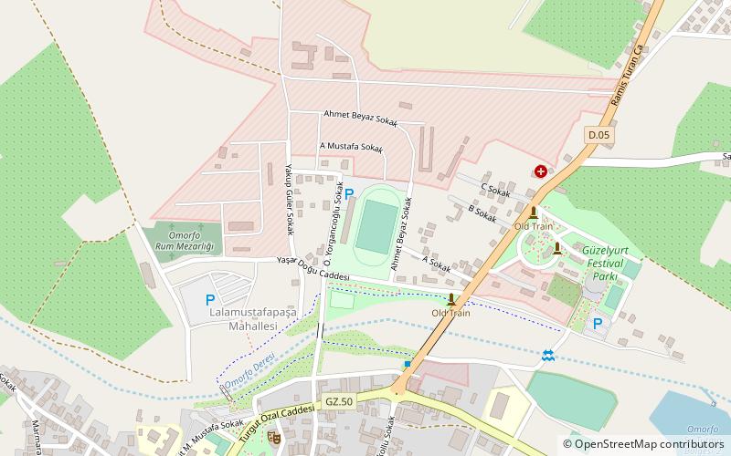 zafer stadi morphou location map