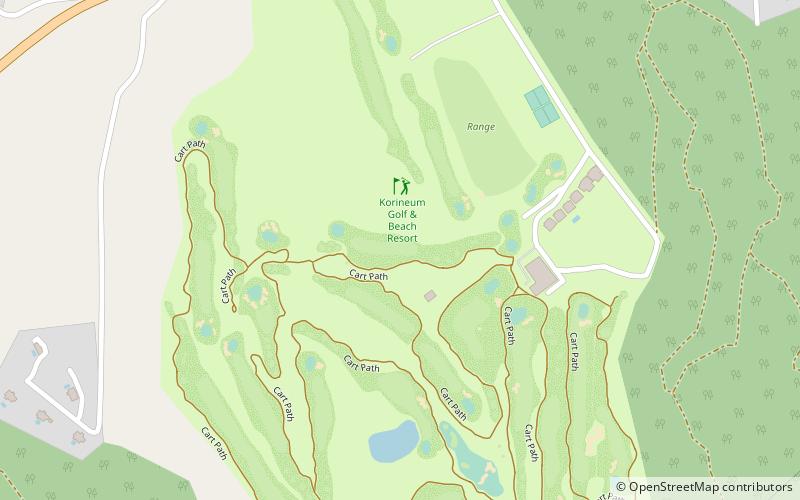 korineum golf beach resort location map