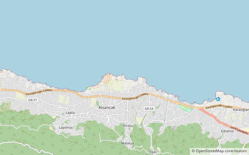 maremonte beach kyrenia location map