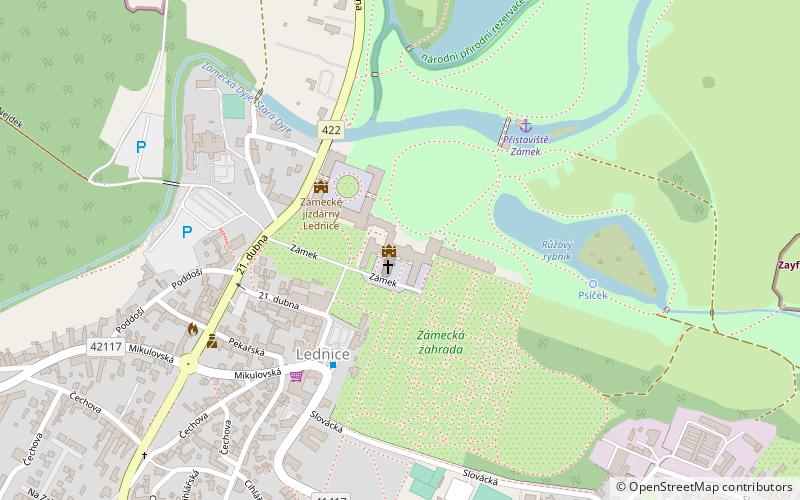 Lednice Chateau location map