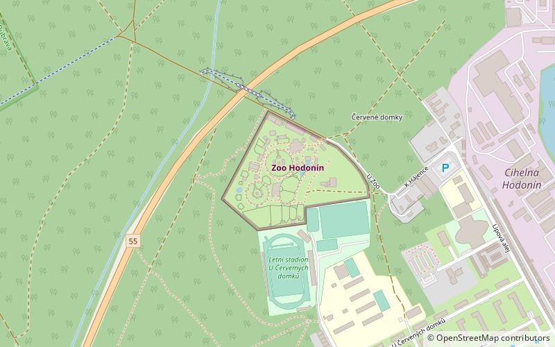 Hodonín Zoo location map