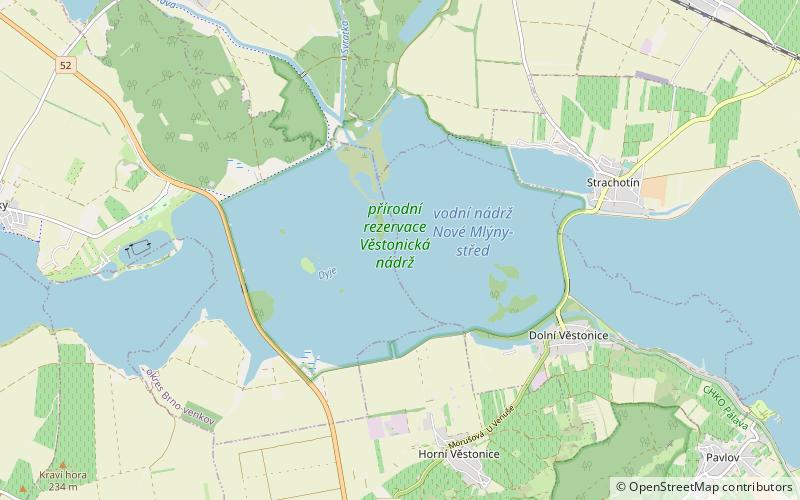 Věstonice Reservoir location map