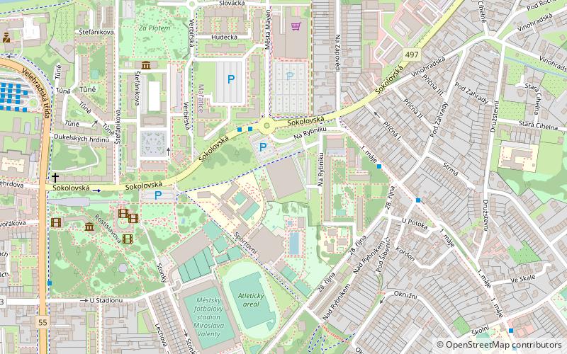 Zimní stadion UH location map