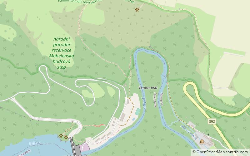Mohelenská hadcová step location map