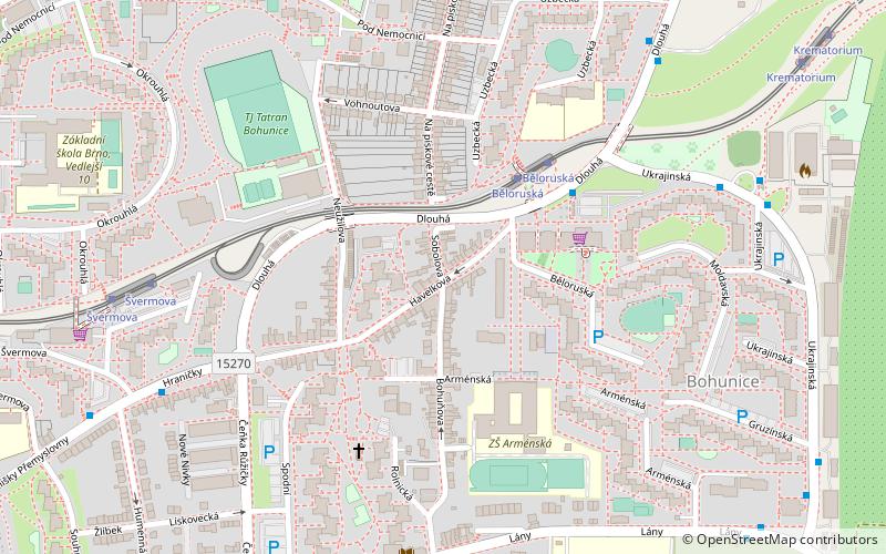 Brno-Bohunice location map