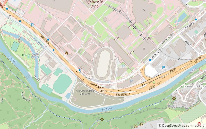 Brno Velodrome location map