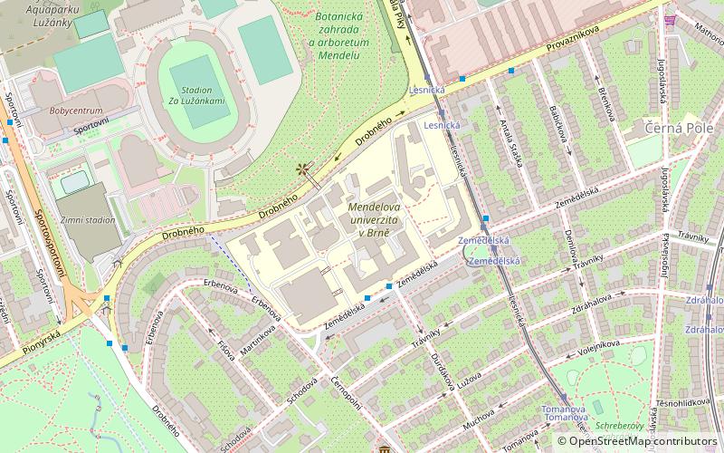 mendelova univerzita v brne brno location map