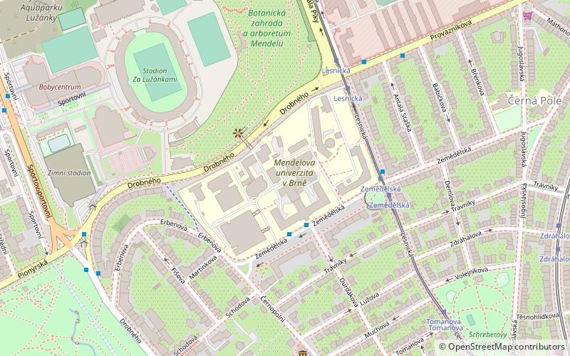 Mendel University Brno location map