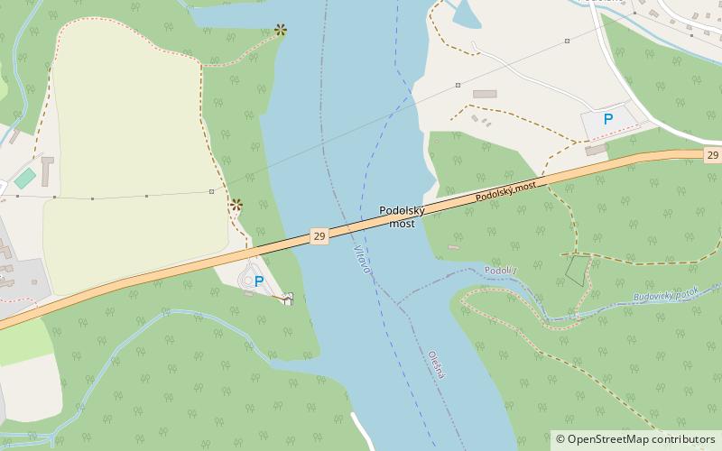 Podolsko Bridge location map
