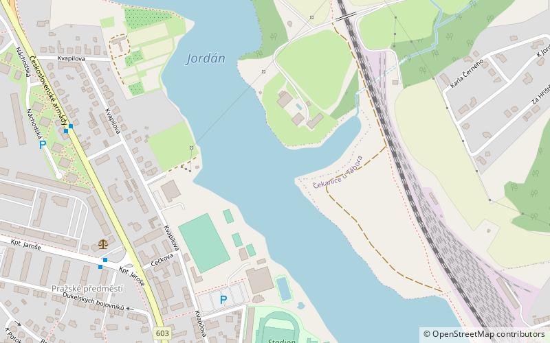 Jordán Pond location map