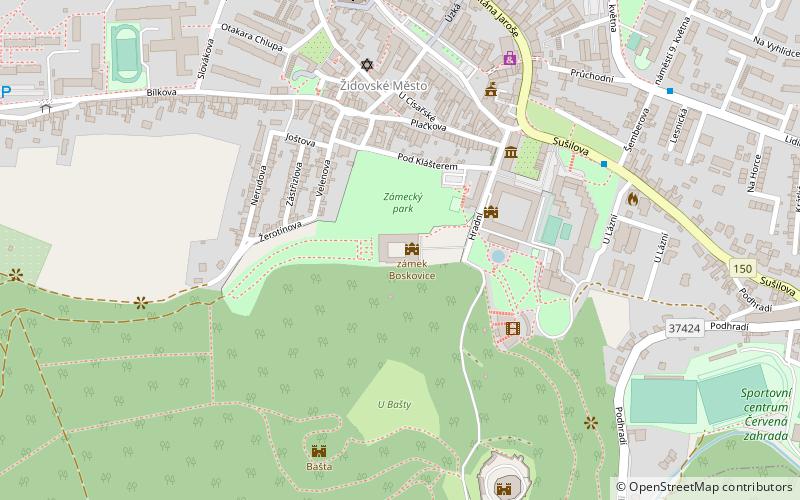 Schloss Boskovice location map