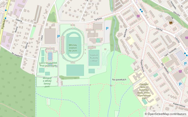 stadion rudolfa labaje trzyniec location map