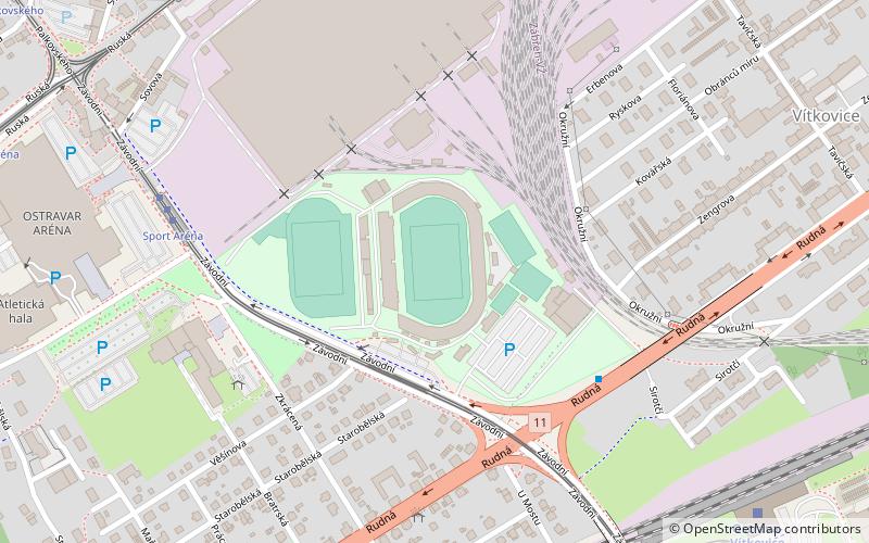 Stade municipal d'Ostrava location map