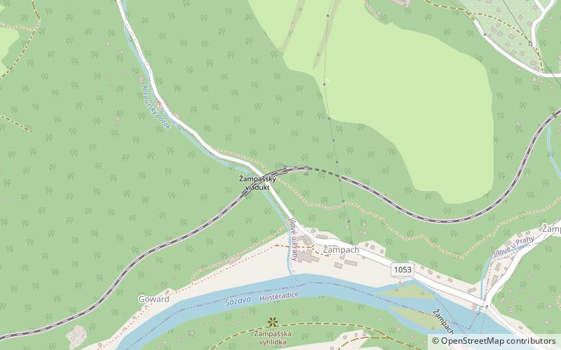 Žampach viaduct location map