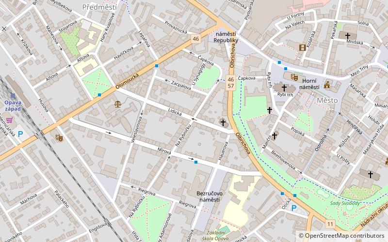 Silesian University in Opava location map