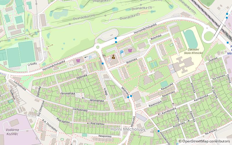 Prague 15 location map