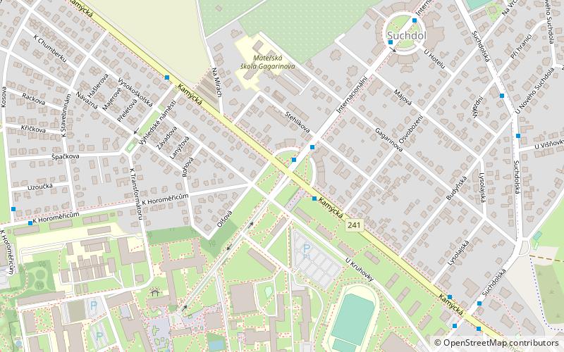 suchdol praga location map