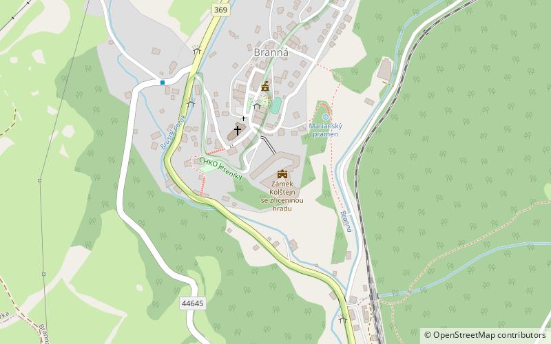 Zámek Kolštejn se zříceninou hradu location map