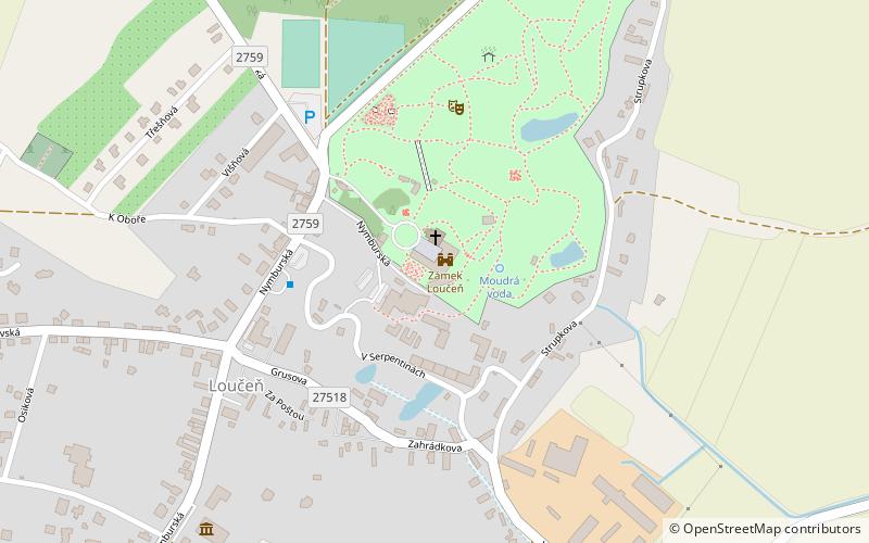 Loučeň location map