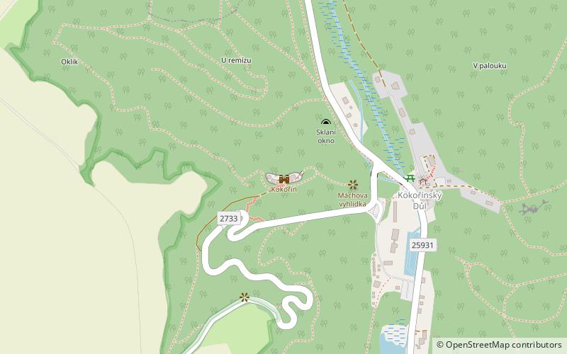 Kokořín Castle location map