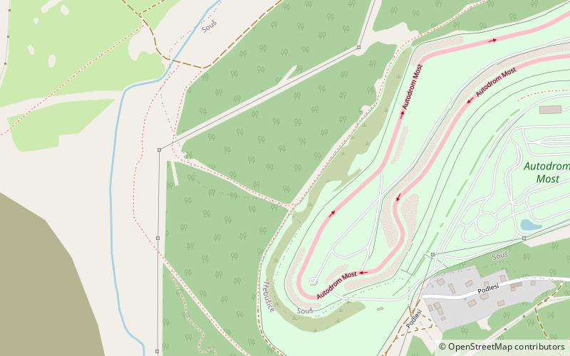 Autódromo de Most location map