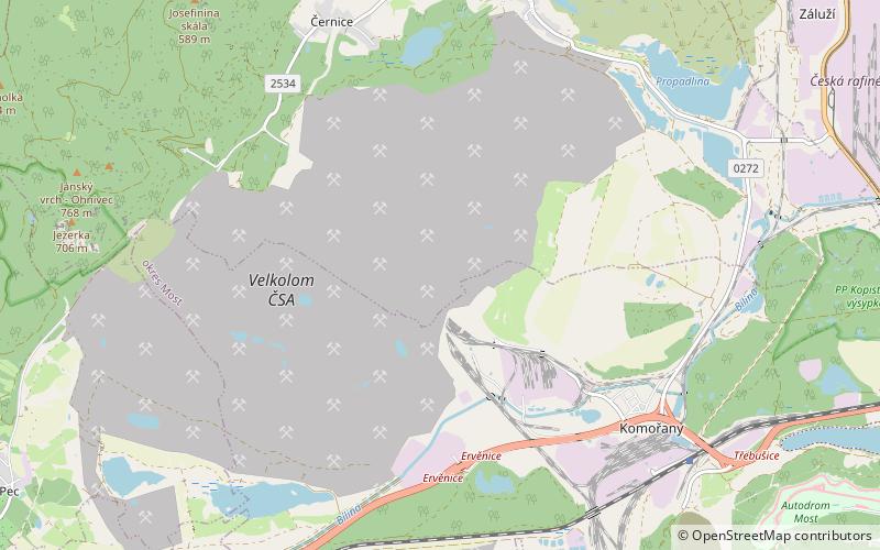 Komořanské jezero location map