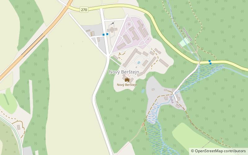 Berštejn Castle location map