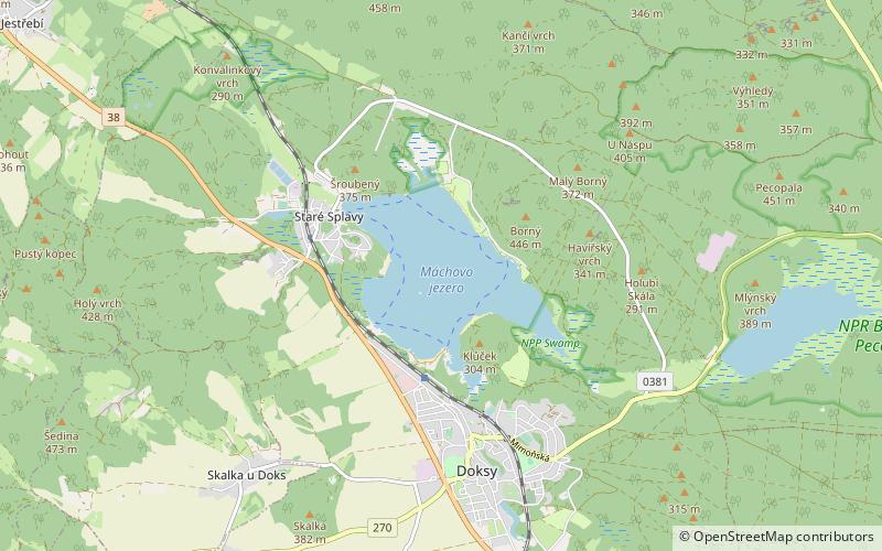 Máchovo jezero location map
