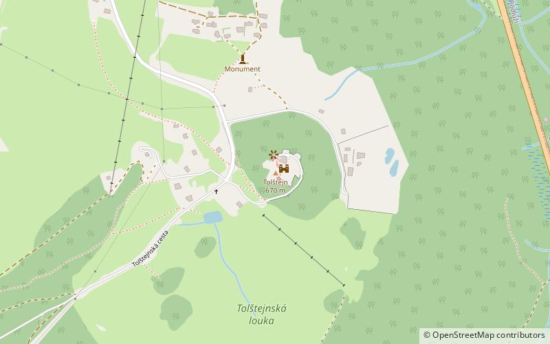 Burg Tolštejn location map