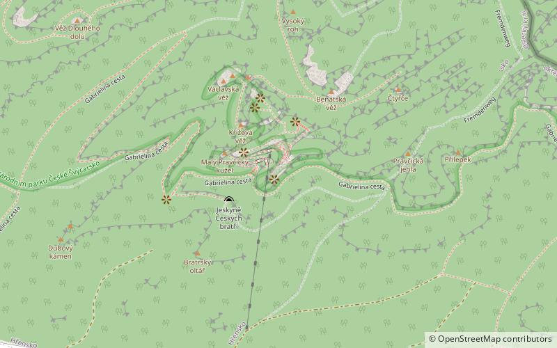 Pravčická brána location map