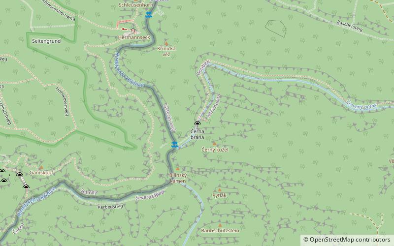 cerna brana bohemian switzerland national park location map