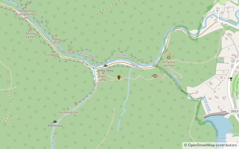 kyjovsky hradek bohemian switzerland national park location map