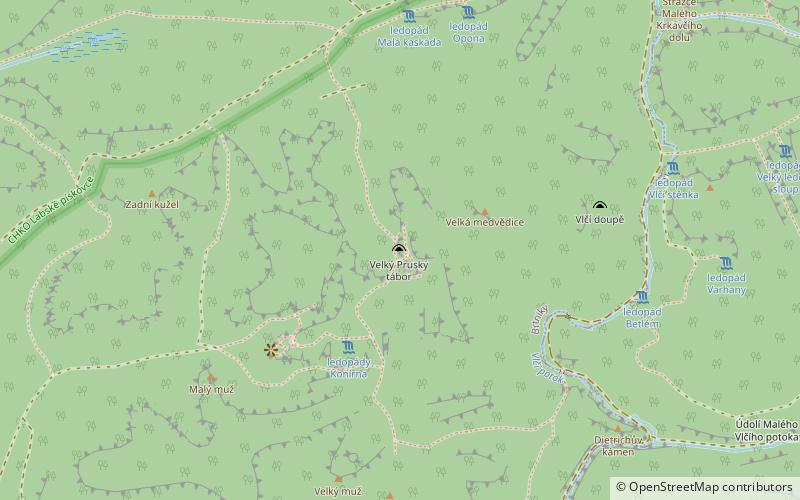 velky prusky tabor bohemian switzerland national park location map