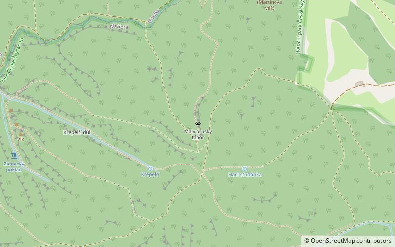 maly prusky tabor bohemian switzerland national park location map