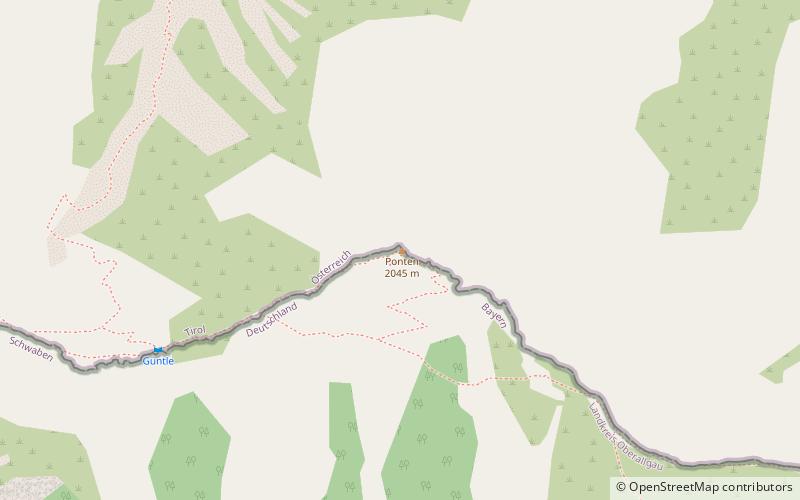 Ponten Mountain location map