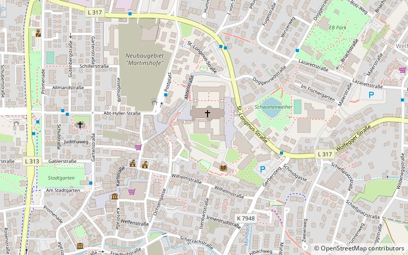 Weingarten Abbey location map