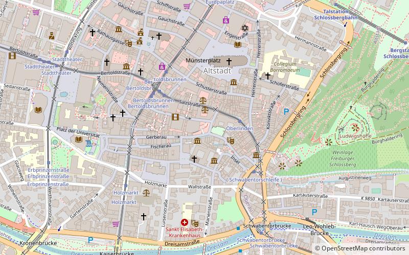 augustinerplatz freiburg location map