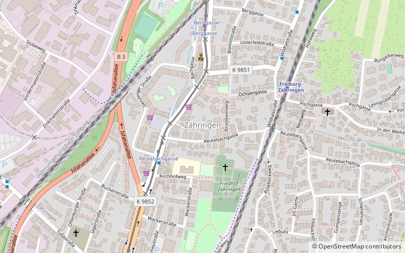 zahringen fribourg en brisgau location map