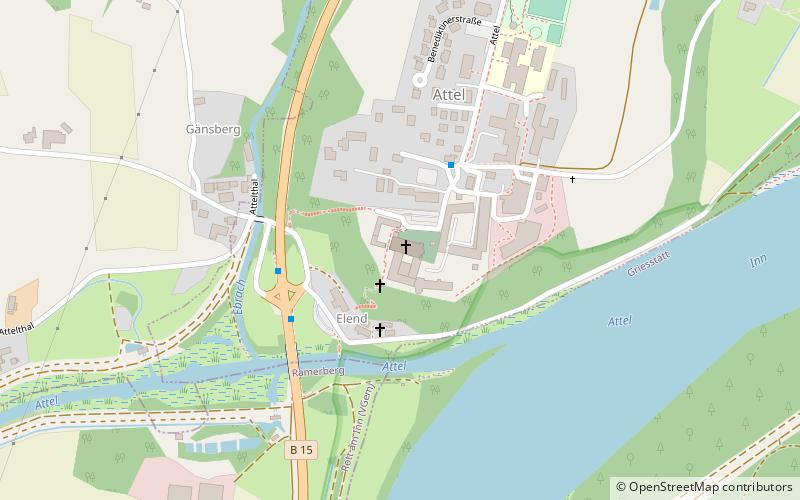 Attel Abbey location map