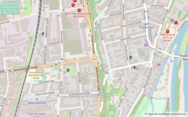 Wolfratshauser Straße location map