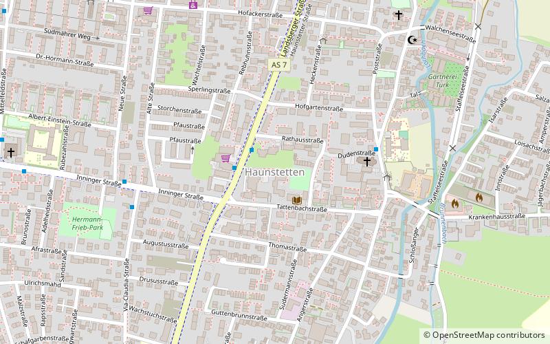 Augsburg-Haunstetten location map