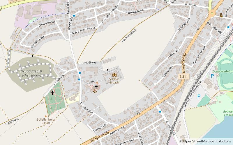 Erbach Castle location map
