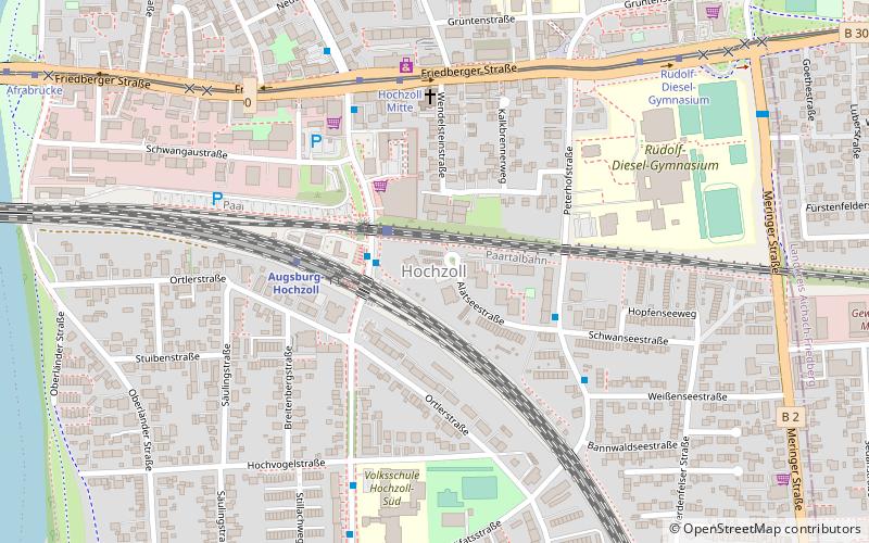 augsburg hochzoll location map